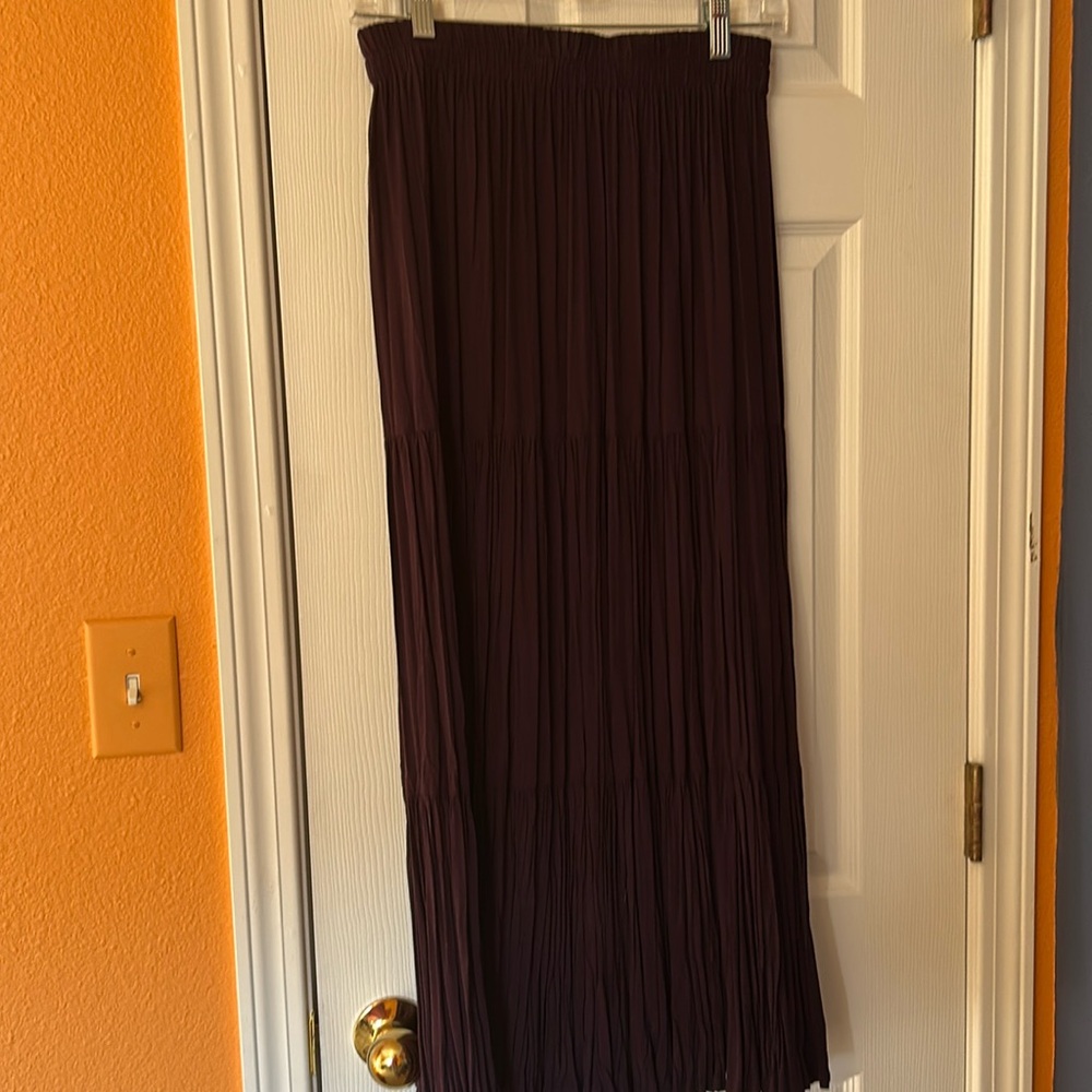 Plum broomstick skirt